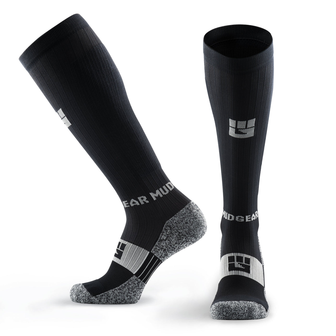 MudGear Tall Compression Socks (Black/Gray)