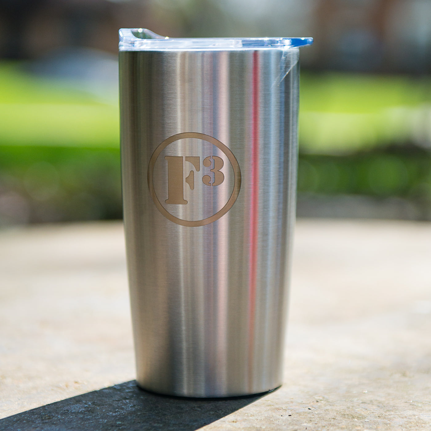 F3 Laser Engraved Stainless Steel Tumbler 20 Oz (Silver) – The F3 Gear Store
