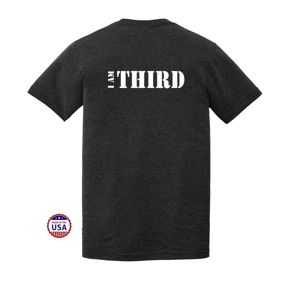 F3 I Am Third - MudGear Men's Tri-Blend Tee (Heather Black)
