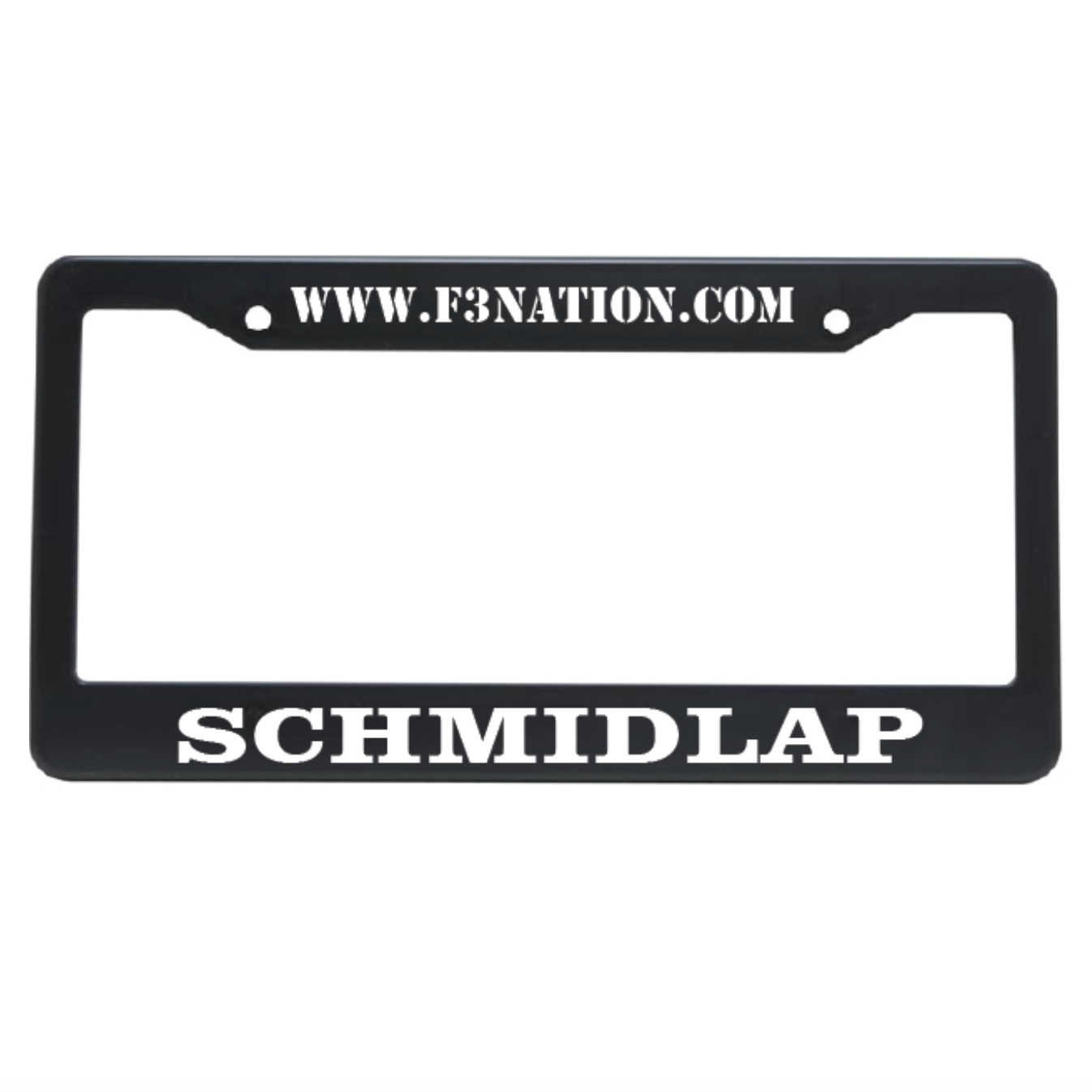 F3 Custom Name License Plate Frame (Metal) - Made to Order