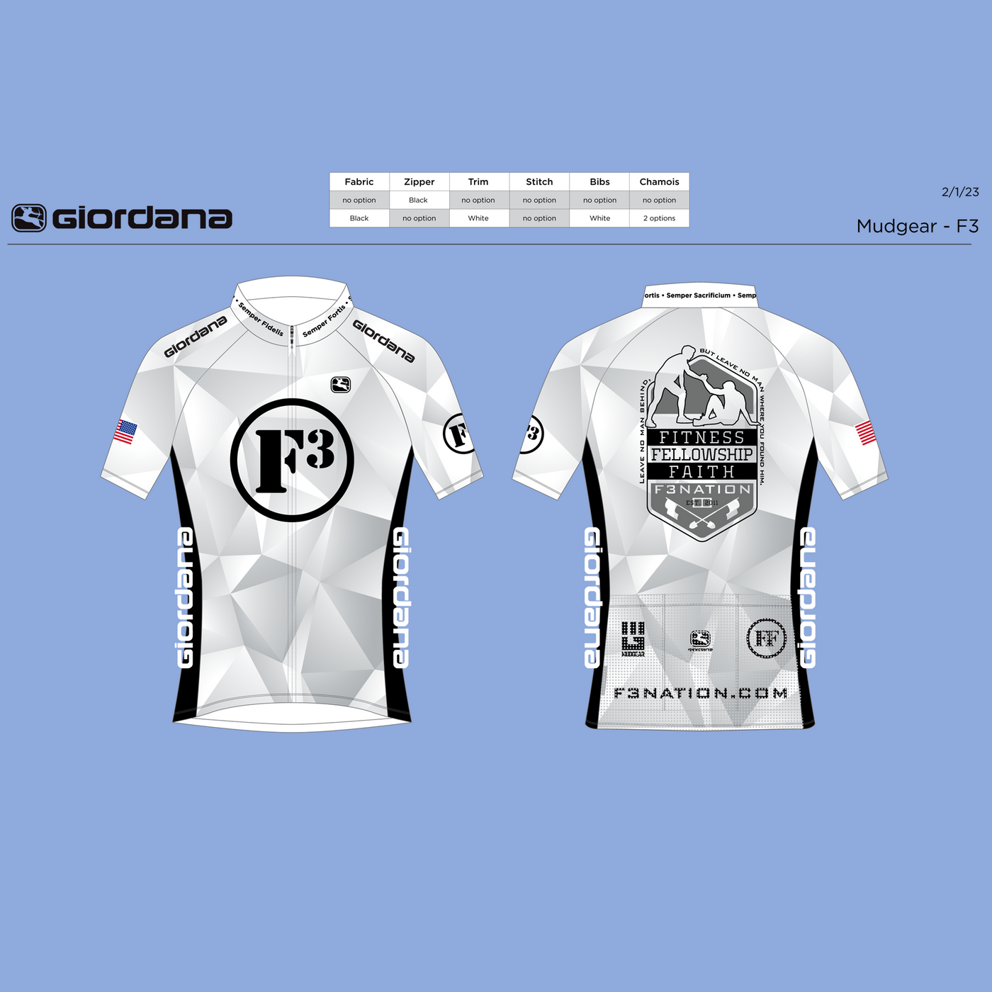 2023 F3 Cycling Kit Pre-Order September 2023