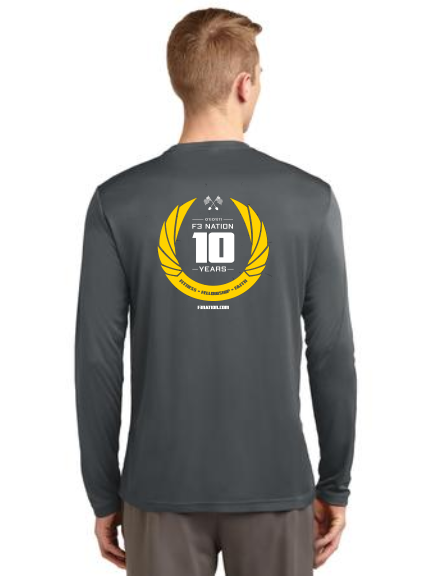 F3 10th Anniversary Sport-Tek Long Sleeve Shirts Pre-Order October 2021