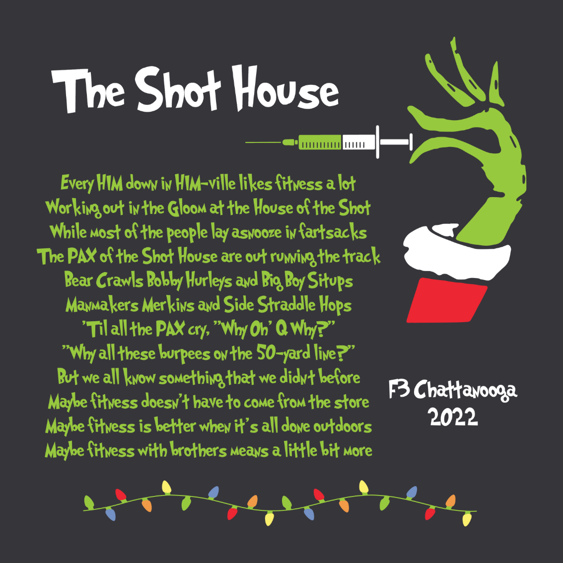F3 Chattanooga The Shot House Pre-Order November 2022