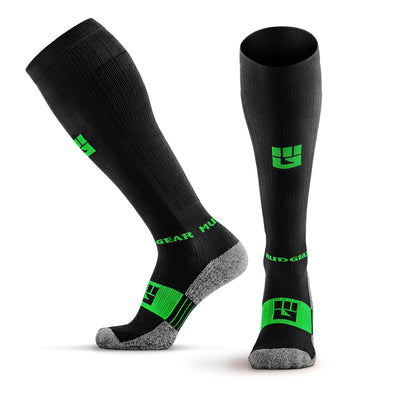 High-Quality  Tall Compression Socks (Black/Green)